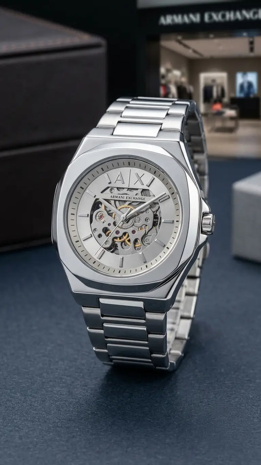 Arman i Exchange Skeleton Square Open Machine Full Silver 