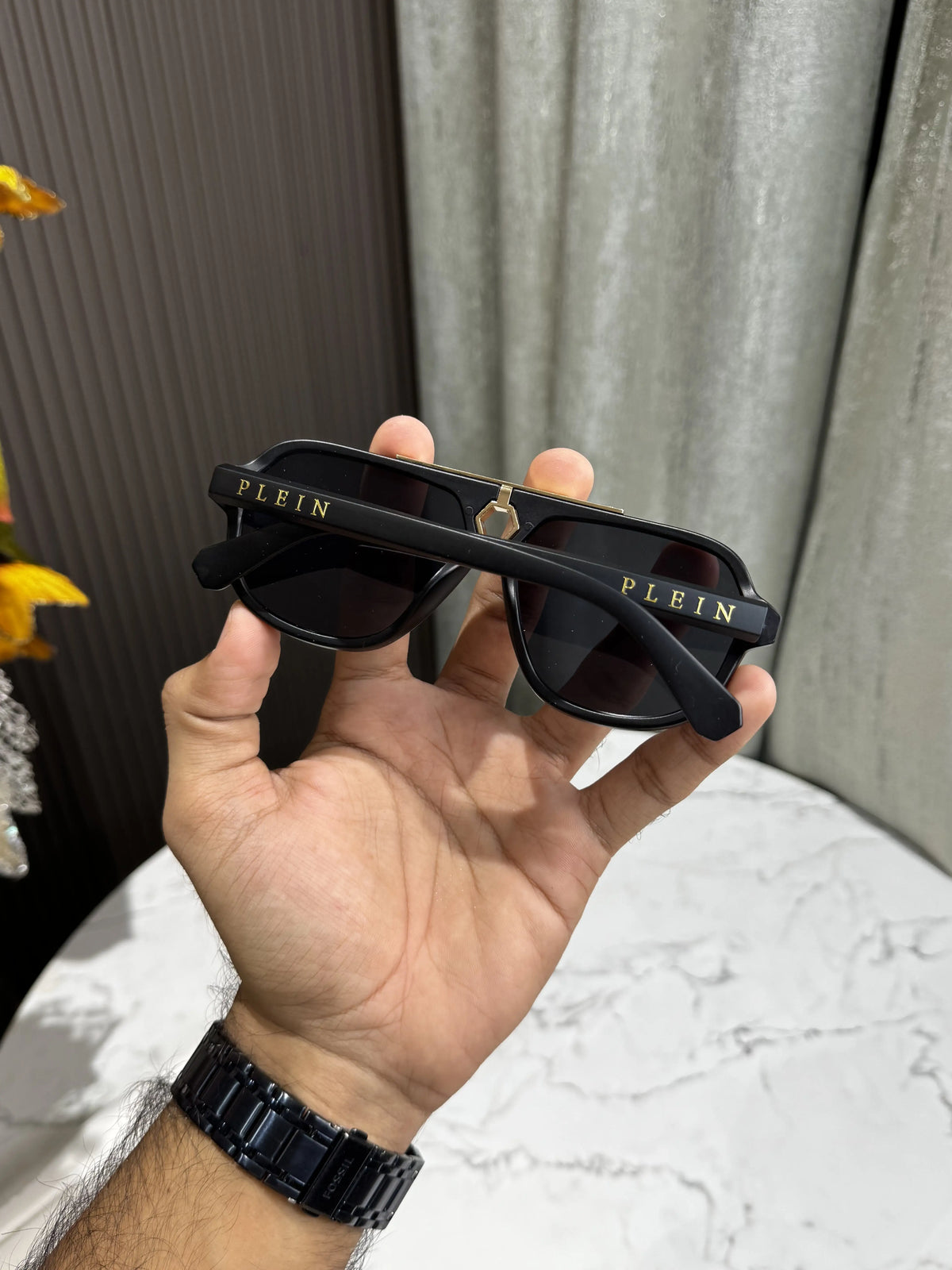 Philipp Plein Gold Black Premium Shades 4339 