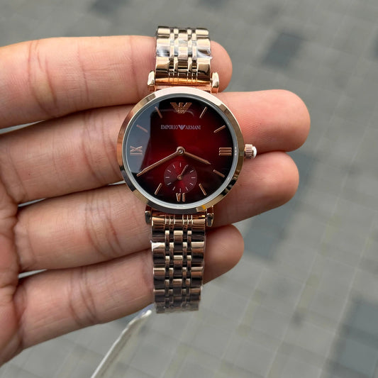 Emporio Arman_i Roman Red Dial Women 