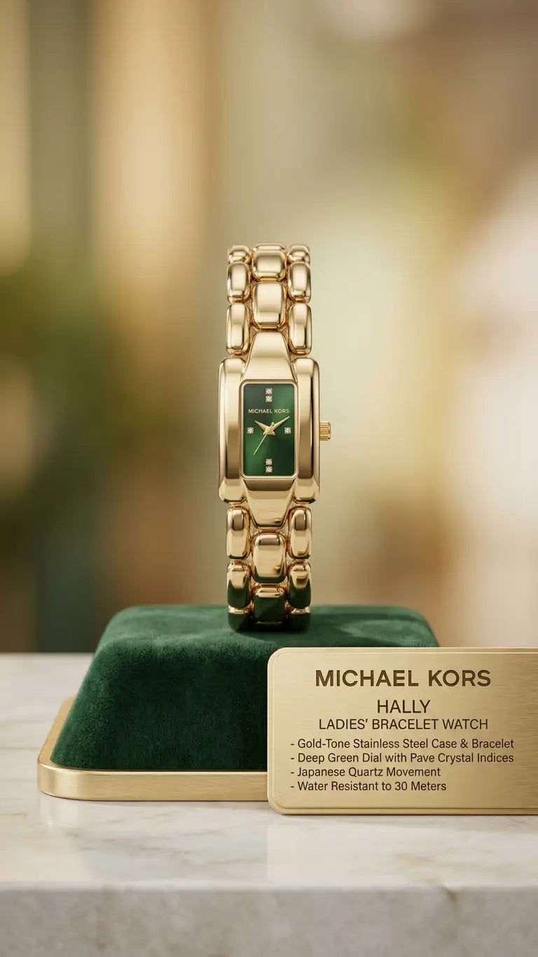 Michael Kor_s Hally Gold Green Women's 